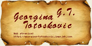 Georgina Totošković vizit kartica